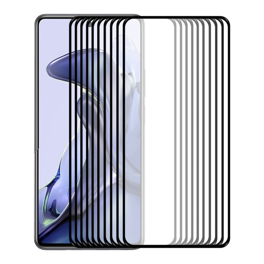 For Xiaomi Mi 11T / 11T Pro 10pcs ENKAY Hat-Prince Full Glue 0.26mm 9H 2.5D Tempered Glass Full Film