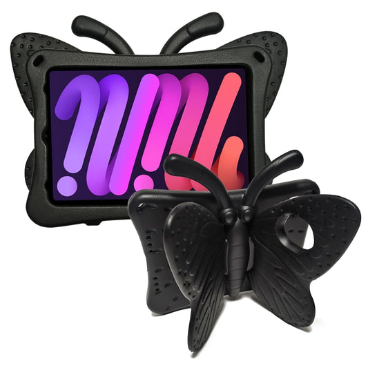 For iPad mini 6 / mini 2024 Butterfly Bracket EVA Shockproof Tablet Case(Black) - iPad mini 6 Cases by buy2fix | Online Shopping UK | buy2fix