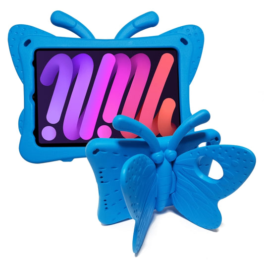 For iPad mini 6 / mini 2024 Butterfly Bracket EVA Shockproof Tablet Case(Blue) - iPad mini 6 Cases by buy2fix | Online Shopping UK | buy2fix