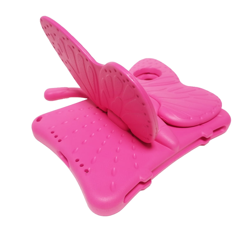 For iPad mini 6 / mini 2024 Butterfly Bracket EVA Shockproof Tablet Case(Rose Red) - iPad mini 6 Cases by buy2fix | Online Shopping UK | buy2fix