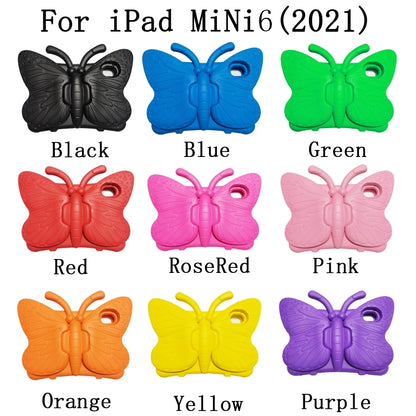 For iPad mini 6 / mini 2024 Butterfly Bracket EVA Shockproof Tablet Case(Black) - iPad mini 6 Cases by buy2fix | Online Shopping UK | buy2fix