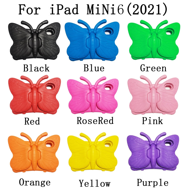 For iPad mini 6 / mini 2024 Butterfly Bracket EVA Shockproof Tablet Case(Orange) - iPad mini 6 Cases by buy2fix | Online Shopping UK | buy2fix