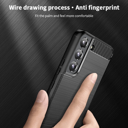 For Samsung Galaxy S22 Ultra 5G MOFI Gentleness Series Brushed Texture Carbon Fiber Soft TPU Case(Gray) by MOFI
