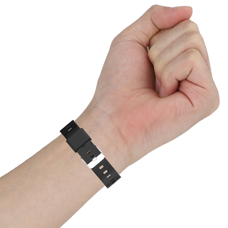 For Fitbit Charge 3 SE Silicone One Body Armor Watch Band(Black) by buy2fix