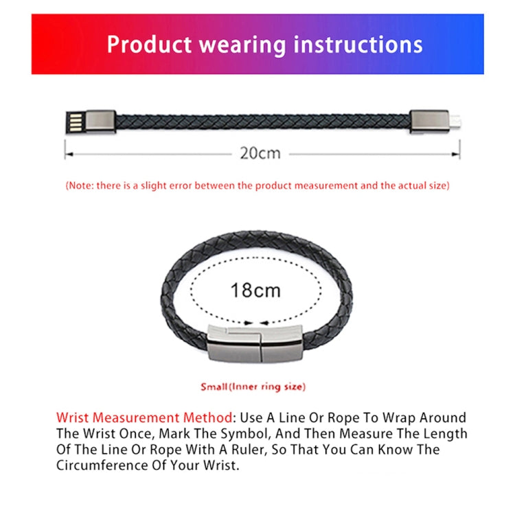 XJ-72 20cm USB to USB-C / Type-C Bracelet Charging Data Cable(White) by buy2fix