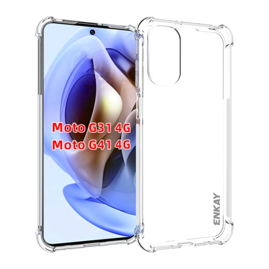 For Motorola Moto G31 4G / G41 4G ENKAY Transparent TPU Shockproof Case - Motorola Cases by ENKAY | Online Shopping UK | buy2fix
