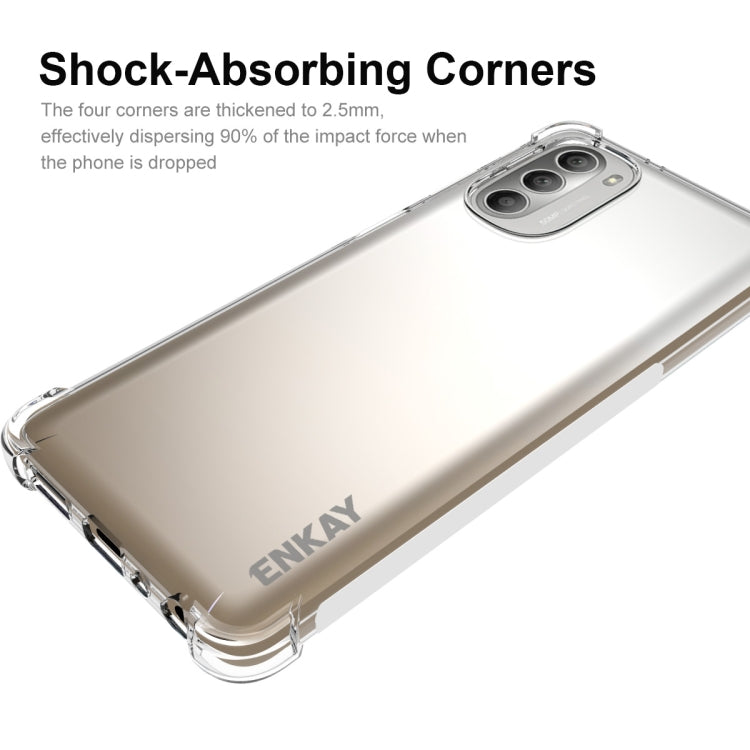 For Motorola Moto G51 5G ENKAY Transparent TPU Shockproof Case - Motorola Cases by ENKAY | Online Shopping UK | buy2fix