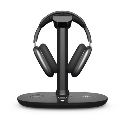 B-15A 4 in 1 Headset Holder Wireless Charger for Smart Phone & iWatch & Airpods - Wireless Charger by buy2fix | Online Shopping UK | buy2fix