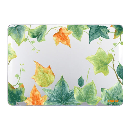 ENKAY Hat-Prince Forest Series Pattern Laotop Protective Crystal Case for MacBook Pro 14.2 inch A2442 2021/A2779 2023(Ivy Leaf Pattern)