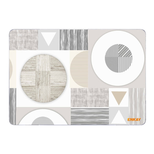 ENKAY Hat-Prince Geometry Pattern Laotop Protective Crystal Case for MacBook Pro 14.2 inch A2442 2021/A2779 2023/14 inch A3434 2025 (M5)(Geometry No.3)