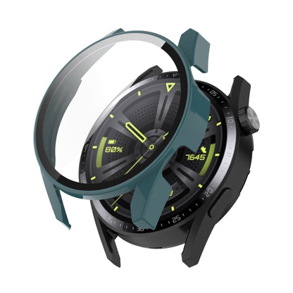 For Huawe Watch GT 3 42mm Shockproof PC Case with Tempered Glass Film(Green) by buy2fix