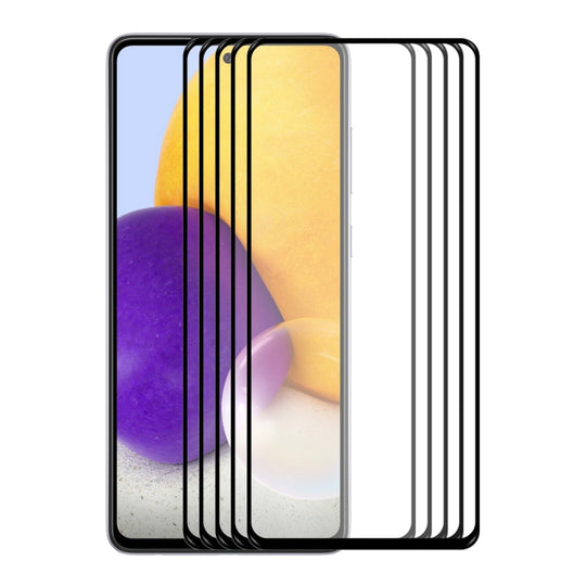 5 PCS For Samsung Galaxy A73 ENKAY 0.26mm 9H Tempered Glass Full Film