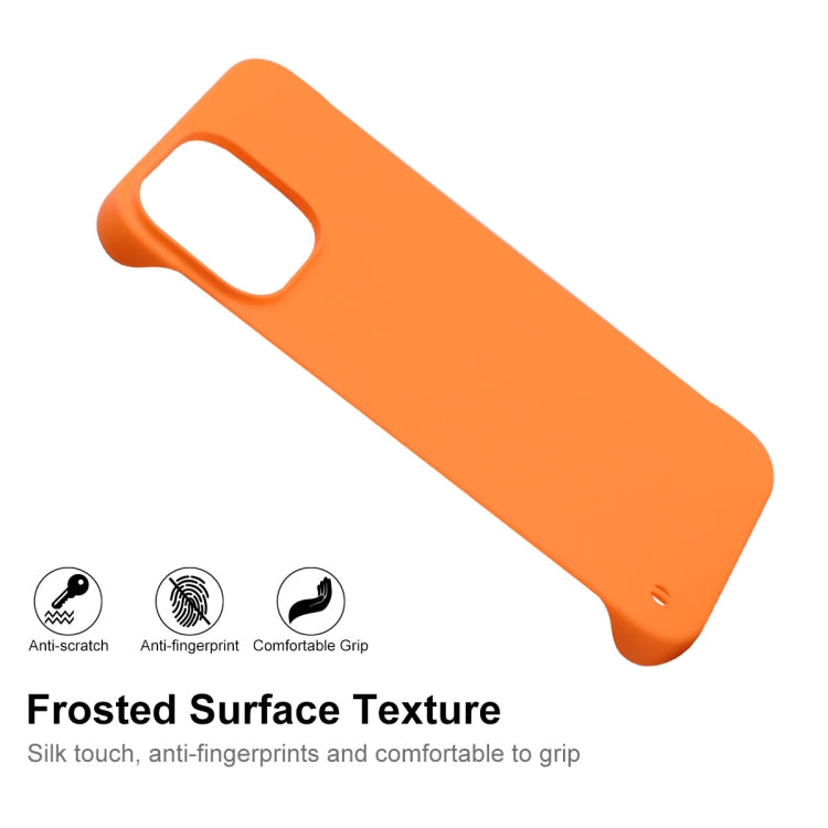 For iPhone 12 / 12 Pro ENKAY Matte Frameless Hard PC Case(Orange) by ENKAY