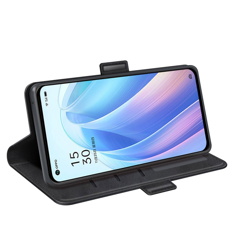 For OPPO Reno7 5G / Find X5 Lite Dual-side Magnetic Flip Leather Case(Black) by buy2fix