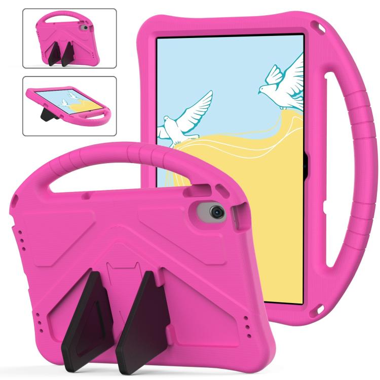 For Samsung Galaxy Tab A8 10.5 2021 X200 / X205 EVA Shockproof Tablet Case with Holder(RoseRed) by buy2fix