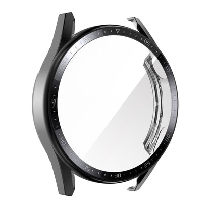 For Huawei Watch GT 3 46mm ENKAY PC Frame + Tempered Glass Protector Case With Scale(Black) by ENKAY