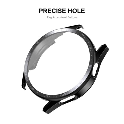 For Huawei Watch GT 3 46mm ENKAY Matte PC Frame + Tempered Glass Protector Case With Scale(Dark Blue) by ENKAY