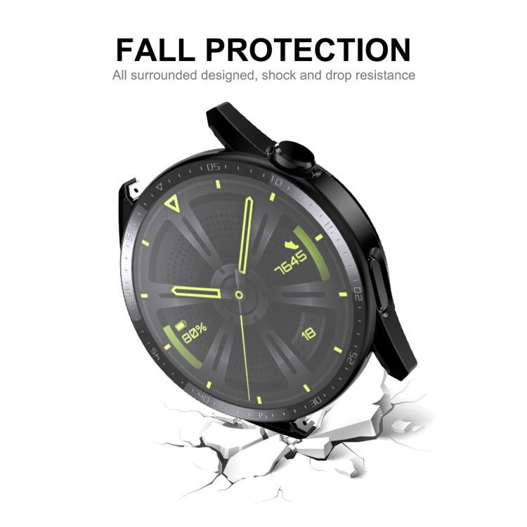 For Huawei Watch GT 3 46mm ENKAY Matte PC Frame + Tempered Glass Protector Case With Scale(Transparent) by ENKAY