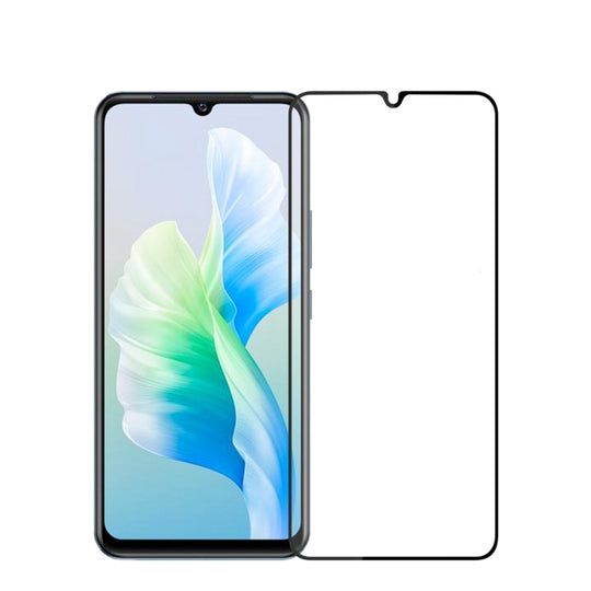 For vivo V23e 5G PINWUYO 9H 2.5D Tempered Glass Full Film(Black)