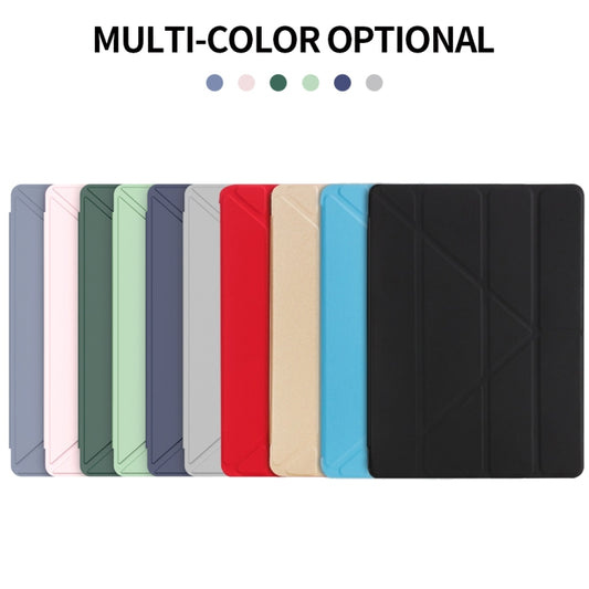 Multi-folding TPU Back Flip Leather Smart Tablet Case for iPad Pro 12.9 inch 2015 / 2017(Rose Gold) - iPad Pro 12.9 inch Cases by buy2fix | Online Shopping UK | buy2fix
