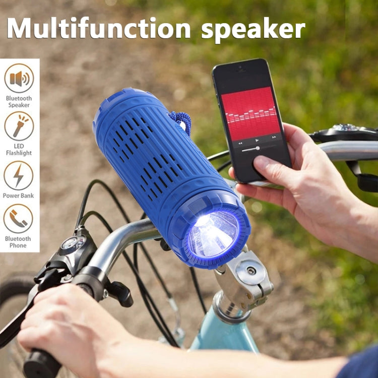 T&G TG312 LED Outdoor Portable Multifunctional Wireless Bluetooth Speaker(Blue) - Waterproof Speaker by T&G | Online Shopping UK | buy2fix