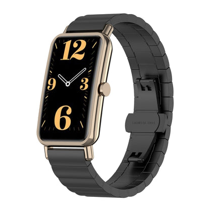 For Huawei Fit Mini One Bead Metal Steel Watch Band(Black) by buy2fix