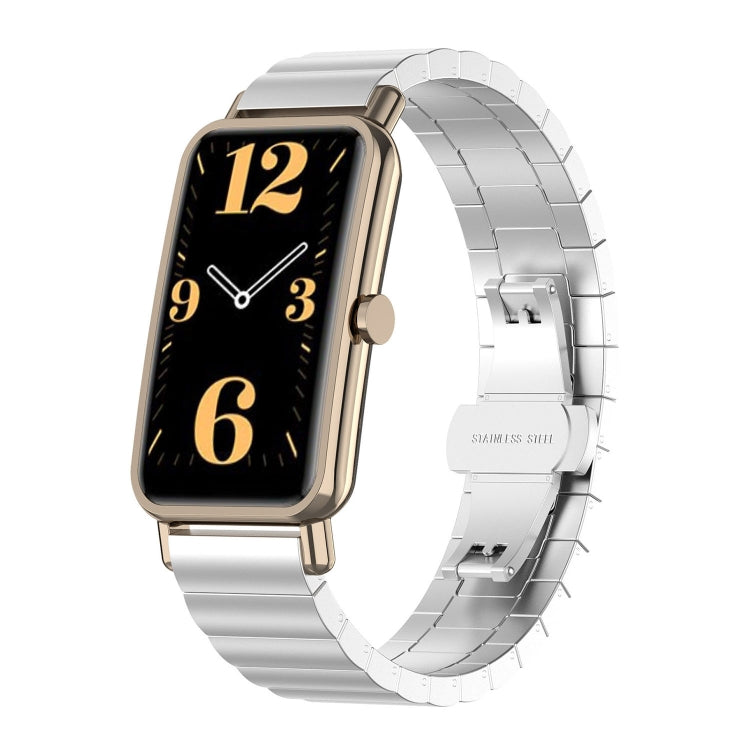 For Huawei Fit Mini One Bead Metal Steel Watch Band(Silver) by buy2fix