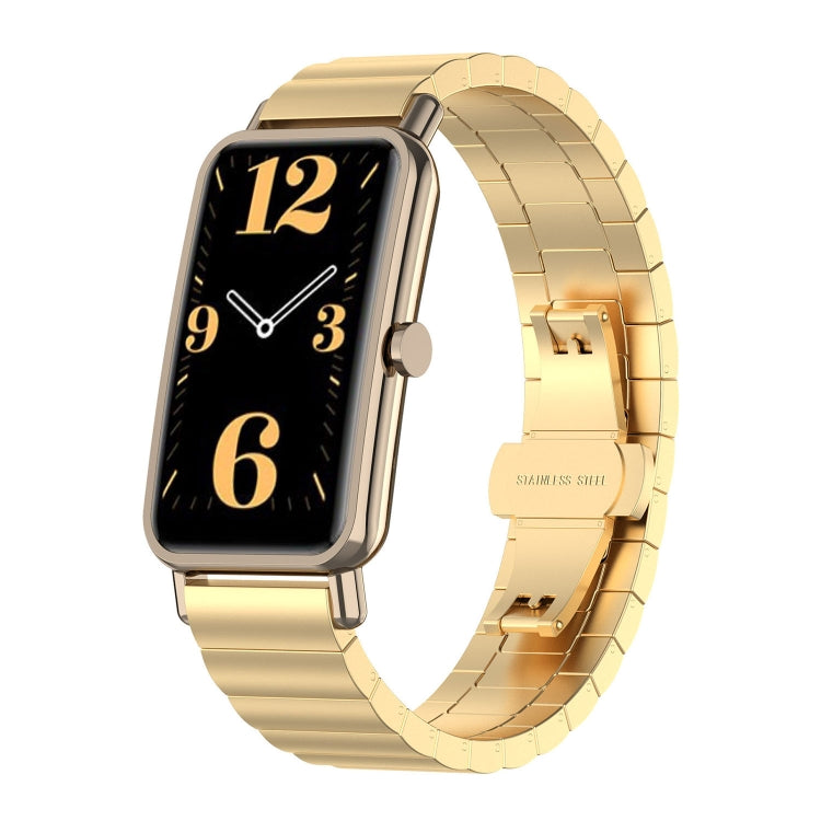 For Huawei Fit Mini One Bead Metal Steel Watch Band(Gold) by buy2fix