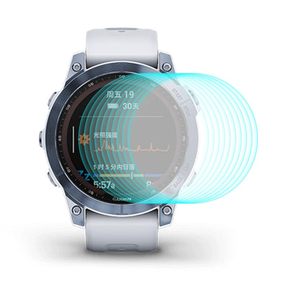 10 PCS For Garmin Fenix 7X ENKAY 0.2mm 9H Tempered Glass Screen Protector Watch Film - Screen Protector by ENKAY | Online Shopping UK | buy2fix