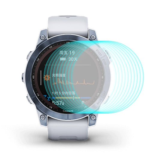 10 PCS For Garmin Fenix 7X ENKAY 0.2mm 9H Tempered Glass Screen Protector Watch Film - Screen Protector by ENKAY | Online Shopping UK | buy2fix