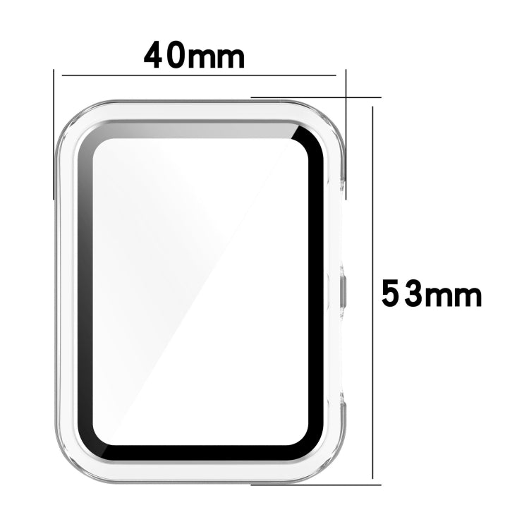 For Huawei Watch D Shockproof PC Protective Case With Tempered Glass Film(Ivory) by buy2fix