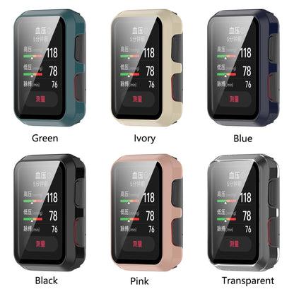 For Huawei Watch D Shockproof PC Protective Case With Tempered Glass Film(Blue) by buy2fix