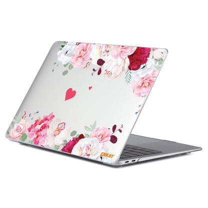 ENKAY Flower Series Pattern Laotop Protective Crystal Case For MacBook Pro 16.2 inch A2485 2021/A2880 2023(Peony) - MacBook Pro Cases by ENKAY | Online Shopping UK | buy2fix
