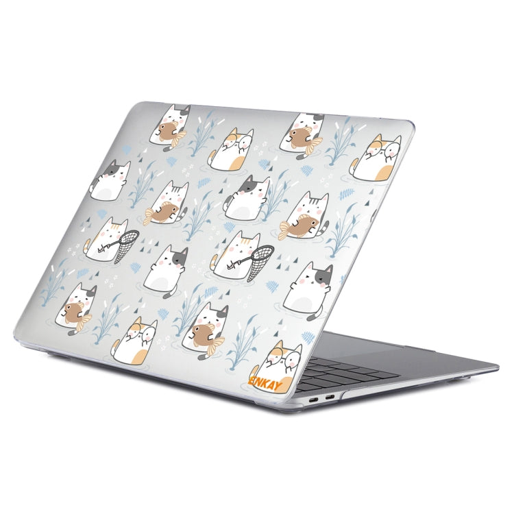 ENKAY Animal Series Pattern Laotop Protective Crystal Case For MacBook Pro 13.3 inch A1706 / A1708 / A1989 / A2159(Cute Cat) - MacBook Pro Cases by ENKAY | Online Shopping UK | buy2fix