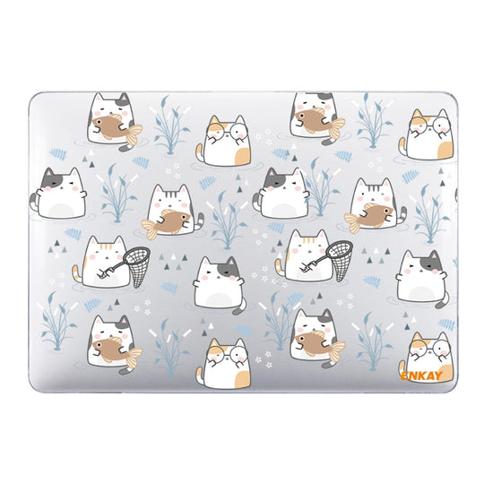 ENKAY Animal Series Pattern Laotop Protective Crystal Case For MacBook Pro 14.2 inch A2442 2021/A2779 2023/14 inch A3434 2025 (M5)(Cute Cat)
