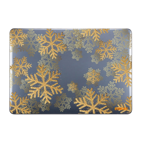 ENKAY Vintage Pattern Series Laotop Protective Crystal Case For MacBook Air 13.3 inch A1932 / A2179 / A2337(Golden Snowflake)