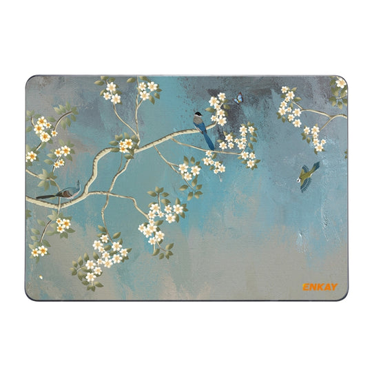 ENKAY Vintage Pattern Series Laotop Protective Crystal Case For MacBook Pro 14.2 inch A2442 (2021)/14 inch A3434 2025 (M5)(Magnolia)