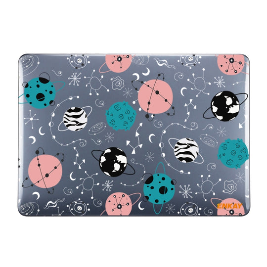ENKAY Star Series Pattern Laotop Protective Crystal Case For MacBook Pro 14.2 inch A2442 (2021)/14 inch A3434 2025 (M5)(Geometric Planet)