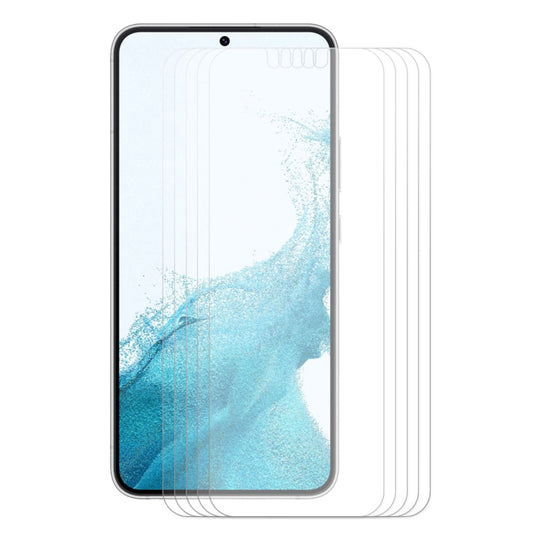 For Samsung Galaxy S22 5G 5pcs ENKAY 0.2mm Tempered Glass Film, Support Fingerprint Unlock