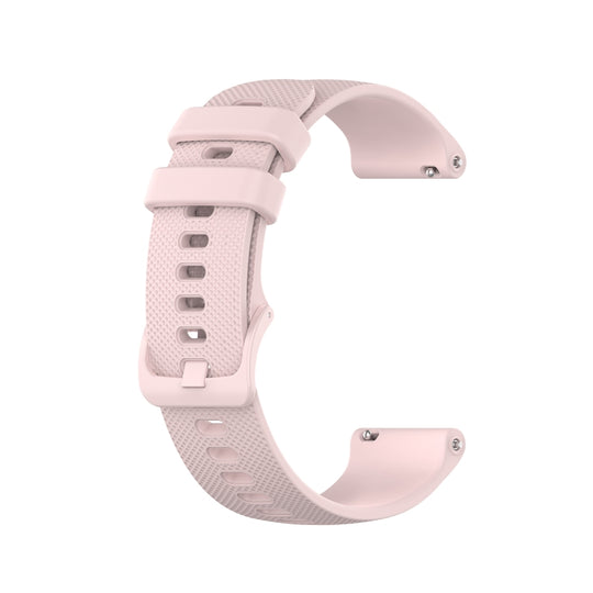 For Samsung Gear S2 Classic 20mm Checkered Silicone Watch Band(Pink)