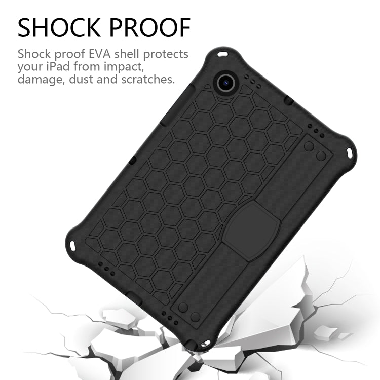 For Galaxy Tab A8 10.5 2021 X200/X205 Honeycomb EVA+PC Tablet Case with Strap(Black+Black) - Other Galaxy Tab PC by buy2fix | Online Shopping UK | buy2fix