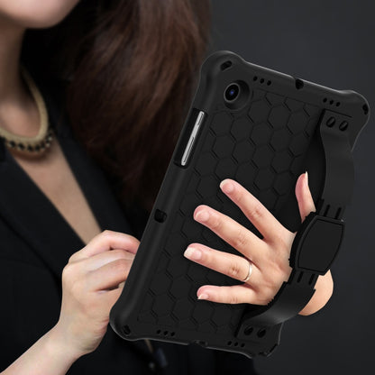 For Galaxy Tab A8 10.5 2021 X200/X205 Honeycomb EVA+PC Tablet Case with Strap(Black+Black) - Other Galaxy Tab PC by buy2fix | Online Shopping UK | buy2fix