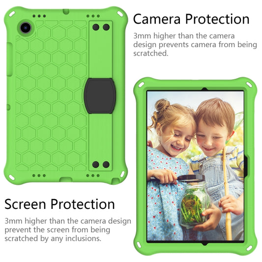 For Galaxy Tab A8 10.5 2021 X200/X205 Honeycomb EVA+PC Tablet Case with Strap(Green+Black) - Other Galaxy Tab PC by buy2fix | Online Shopping UK | buy2fix