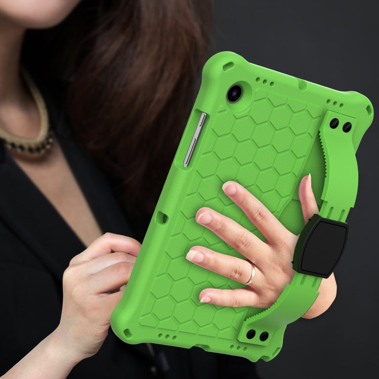 For Galaxy Tab A8 10.5 2021 X200/X205 Honeycomb EVA+PC Tablet Case with Strap(Green+Black) - Other Galaxy Tab PC by buy2fix | Online Shopping UK | buy2fix