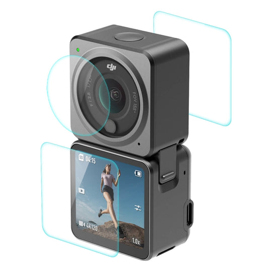 Pour DJI Action 2 ENKAY Film d'écran en verre trempé 0,2 mm 9H, version : combo double écran
