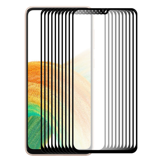 10 PCS For Samsung Galaxy A33 5G ENKAY Full Glue 0.26mm 9H 2.5D Tempered Glass Full Film