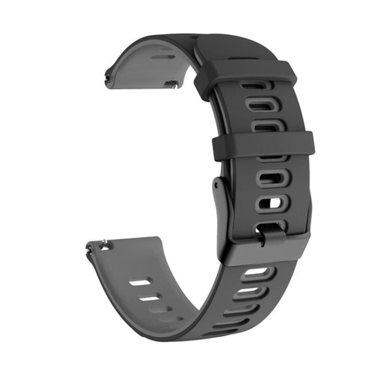 For Samsung Gear S3 Classic 22mm Mixed-Color Silicone Watch Band(Black Grey)