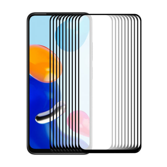 10 PCS For Xiaomi Redmi Note 11S 5G / Note 11T 5G ENKAY Full Glue 0.26mm 9H 2.5D Tempered Glass Full Film