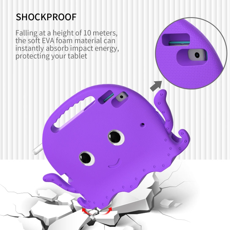 For iPad 10.2 2019 / 2020 Octopus Style EVA + PC Tablet Case with Strap(Purple) - iPad 10.2 Cases by buy2fix | Online Shopping UK | buy2fix