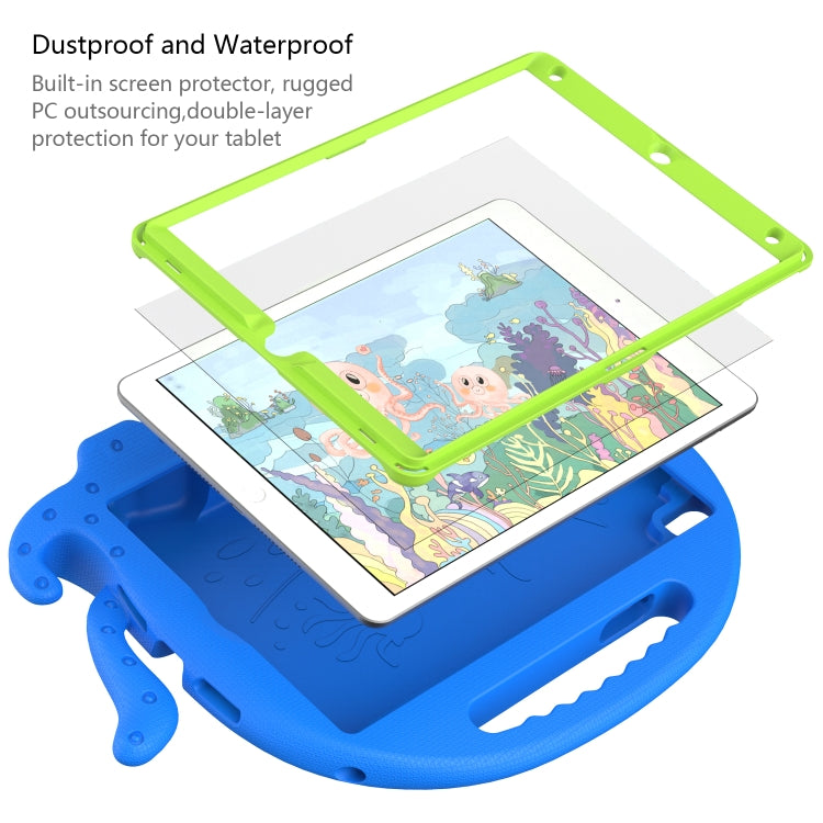 For iPad 10.2 2019 / 2020 Octopus Style EVA + PC Tablet Case with Strap(Blue) - iPad 10.2 Cases by buy2fix | Online Shopping UK | buy2fix